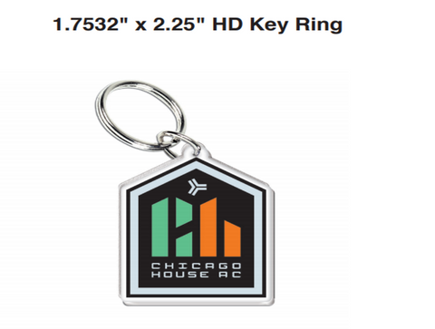Chicago House Athletic Club 1.7532" x 2.25" HD Key Ring